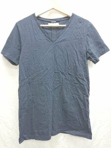 ◇ junhashimoto ジュンハシモト シンプル 無地 半袖 Tシャツ カットソー サイズ4 ネイビー メンズ P