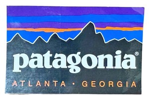 訳有 パタゴニア ステッカー アトランタ ジョージア 一列 PATAGONIA ATLANTA FITZROY アメリカ 店舗 限定 フィッツロイ シール 海外 紙製