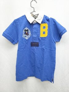 ◇ ◎　●未使用● mikihouse Double-B タグ付き キッズ 子供服　半袖 ポロシャツ サイズ120 ブルー　マルチ 男の子 P