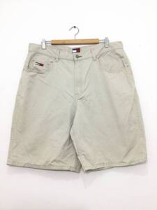 TOMMY HILFIGER トミーヒルフィガー TOMMY JEANS ハーフパンツ チノショーツ 短パン 腰ロゴ W38 メンズXL〜 大きめ【良品】242