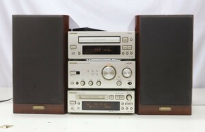 ONKYO オンキヨー D-102EXG/A-909X/C-709X/MD-105X スピーカーペア システムコンポ リモコン付き(T3887)