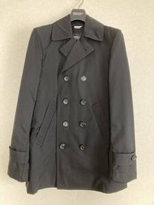 COMME des GARCONS HOMME DEUX 16SS 定番ウールPコート XS ★極美品★ ピーコート 黒 ブラック 今期 23 24