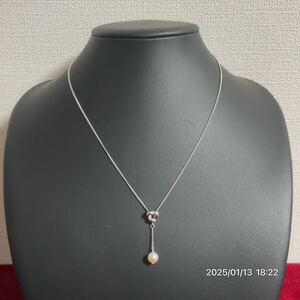 極美品 SILVER シルバー TASAKI タサキ 真珠 パール ネックレス ペンダント アクセサリー