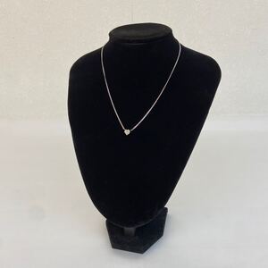 T【ジュエリーマキ】Pt850 プラチナネックレス 天然ダイヤモンド ハートシェイプ 1.03ct ネックレス アクセサリー