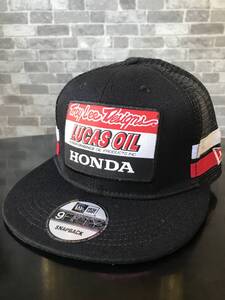 Troy Lee Designs×LUCAS OIL×HONDAコラボNEWERAスナップバックメッシュキャップ★ブラック