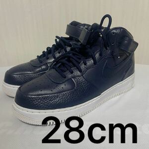 美中古 28cm Nike Nikelab Air Force 1 mid navy ナイキ エア フォース 819677-400 obsidian 