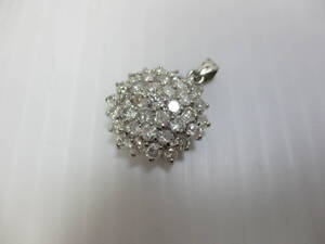 N-236　ダイヤモンド3.06ct　プラチナ　ネックレストップ 　中央宝石研究所　宝石鑑別書付