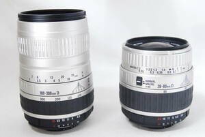 NIKON ニコン用 SIGMA シグマ ZOOM 28-80mm f3.5-5.6 + 100-300mm f4.5-6.7 Wレンズ 標準 + 望遠 レンズ2本 A264