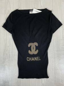 ★１１Pシャネル CHANEL CCマーク 半袖 カットソー 黒 ３６