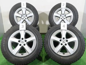 4本 レクサス CT 純正 15インチ 5.5J +40 5H 100 スタッドレス ダンロップ ウインターマックス WM02 2023年 195/65R15 ホイールキャップ付