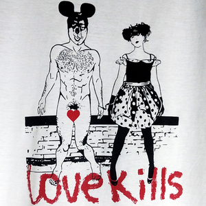 送込 　Sid & Nancy Love Kills　シド＆ナンシー　半袖Tシャツ　白　Lサイズ