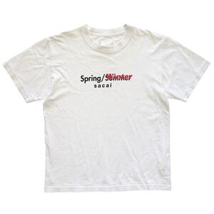 19ss サカイ sacai SPRING/WINTER CUT SEWN ロゴ TEE Tシャツ カットソー クルーネック 半袖 19-01928M 2 ホワイト 白 メンズ /♪9