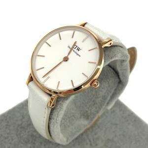 ◆Daniel Wellington ダニエルウェリントン 腕時計 クォーツ◆ ローズゴールド×ホワイト SS・レザー レディース ウォッチ watch