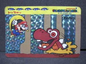 【キラ カードダス】SUPER MARIO WORLD スーパーマリオワールド トップサン トップ製菓 プリズム ウンババ バニラドーム 希少 当時物 JAPAN