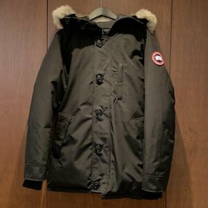 CANADA GOOSE カナダグース 3438J ジャスパーパーカー コヨーテファー ダウンジャケット サイズM/M 黒 ブラック メンズ 管理RY24000605