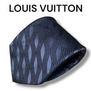 LOUIS VUITTON ルイ・ヴィトン ヴィトン ネクタイ イタリア製 ブラウン ブラック ハイブランド 総柄 シルク100% 