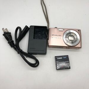 《S-25》★通電確認1円スタート★ CASIO EXILIM EX-Z300 カシオ エクシリム バッテリー チャージャー ピンク系 デジカメ