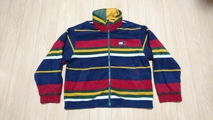 90s TOMMY HILFIGER トミーヒルフィガー リバーシブル セイリングジャケット フリース ナイロン L/G