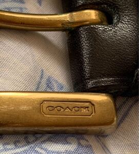 コーチ w79 coach 黒 中古品 メンズベルト 長さ調整不可 本革