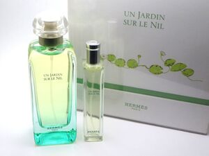 1000円スタート 香水 HERMES エルメス UN JARDIN SUR LE NIL ナイルの庭 EDT 元量15ml/100ml 残量約9割程度 箱付 フレグランス 12 K60006★