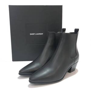 【ITR5Y06YRXUP】未使用 SAINT LAURENT サンローラン サイドゴアブーツ クラシック 441784 DWC00 ブラック 37 (24.0㎝相当)