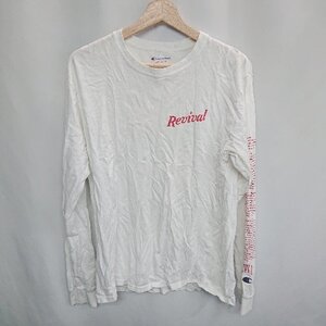 ◇ Champion チャンピオン 長袖 Tシャツ サイズM ホワイト系 メンズ E