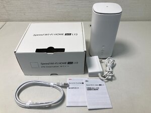 【★22-16】■中古■ZTE au Speed Wi-Fi HOME 5G L13 ZTR02SWU ホワイト Wi-Fiルーター ネットワーク利用制限◯（0633）