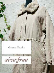 ★GreenParks グリーンパークス ＥＬＥＮＣＡＲＥ　ＤＵＥ　ナカワタモッズコート ベージュ サイズfree レディース 081024-001