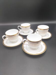 (D-2305TW43) カップ＆ソーサー4客セット ◆カップ◆ソーサー ◆展示品◆キッチン用品◆ NORITAKE ◆ノリタケ◆