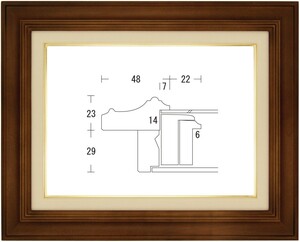 額縁 油彩額縁 油絵額縁 木製フレーム 高尾 オーク サイズF6号
