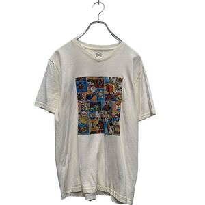 wonder nation 半袖 プリントTシャツ 170～ キッズ オフホワイトVネック アメコミ 古着卸 アメリカ仕入 a605-8286