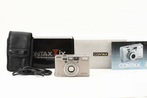 【訳アリ美品】 CONTAX Tix Carl Zeiss Sonnar 28mm F2.8 シルバー フィルムカメラ コンタック 元箱付き 【ジャンク】 #1653