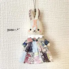 おしゃれなうさこちゃん⚮̈﻿ ハンドメイド ミナペルホネン ぬいぐるみ チャーム