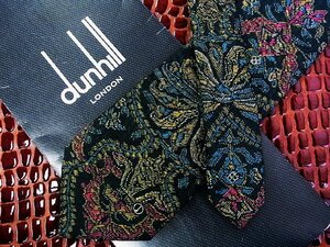 ♪今週の特売980円～♪0893♪良品【dunhill】ダンヒル【花 植物 ｄロゴ 柄】ネクタイ♪