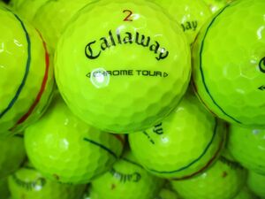 8135【お徳用◎】キャロウェイ Callaway CHROME SOFT/X/LS/TOUR トリプルトラック［イエロー］50個