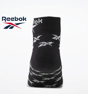 新品未開封 Reebokリーボック ANKLE SOCK 3P スポーツアクセサリー アンクルソックス ブラック ロゴ入り LARGE ビックサイズ 