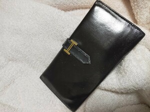 HERMES　エルメス　ベアン　財布　黒　ブラック　