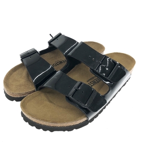 ◆Birkenstock ビルケンシュトック サンダル 24.5◆ ブラック エナメル レディース 靴 シューズ shoes