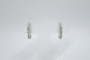 【新品仕上げ済】 K18WG ダイヤ 0.25ct ピアス フープ 両耳 ジュエリー ホワイトゴールド ランクA diamond NBJ