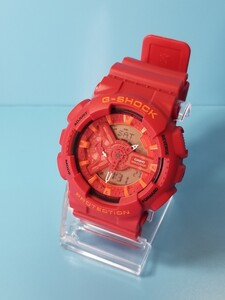 05 G-SHOCK GA-110AC-4AJF 稼働良品　ブルーアンドレッドシリーズ　　アナデジ　(検索キー　ジャンク セット まとめ 同梱) 　