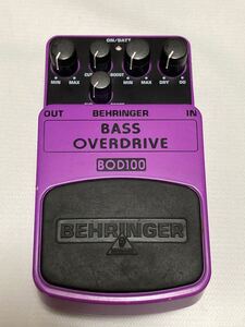 ジャンク　BEHRINGER ベリンガー　BASS OVERDRIVE BOD100 ベース　オーバードライブ エフェクター 