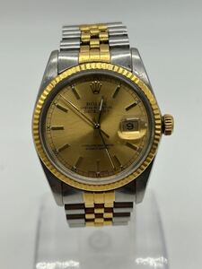 KZK5273 1円〜 ROLEX ロレックス デイトジャスト 自動巻き デイト 腕時計　メンズ　コンビ　750 