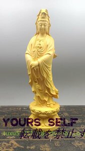 彫刻工芸品 観音菩薩 仏師で仕上げ品 持珠観音菩薩 飾り置物 精密細工 観音菩薩立像