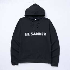 新品未使用☆JIL SANDER☆ジルサンダー☆リフレクターロゴパーカー☆イタリア製☆ブラック黒☆サイズM☆