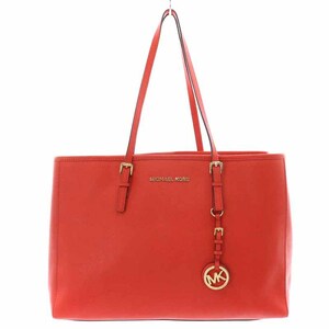 マイケルコース MICHAEL KORS トートバッグ ハンドバッグ レザー ロゴチャーム 赤 レッド 30T3GTVT7L /YI51 ■OM レディース