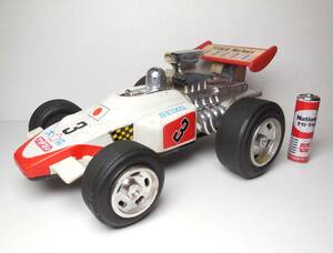 Mclaren/マクラーレン F1 TEXACO?レーシングカー/Racing Car ブリキ プラ おもちゃ SEIKO ブリジストン 大協 約17,6cm プルバック式　