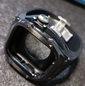 メタル黒 銀 49mm apple watch ultra ultra2 アップルウォッチウルトラ メタル ケース ステンレス カスタム Y24 ゴールデンコンセプト