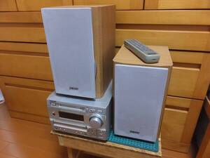 【動作品】SONY HCD-MD373 CD/MDチューナーアンプ スピーカー リモコン付き