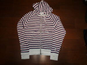 WTAPS　BORDER ZIP UP HOODED NAVY 　Mサイズ　 パーカー　ボーダー