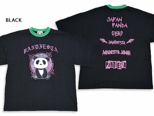 ちょっと原宿系パンダTシャツ◆PANDIESTA JAPAN ブラックMサイズ 523106 パンディエスタジャパン ゆったりめ オーバーサイズ ユニセックス